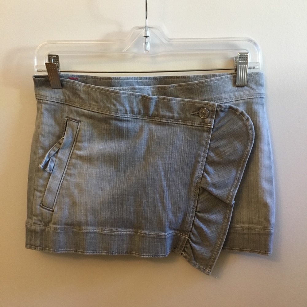 7 For All Mankind Denim Wrap Skirt, Size 26